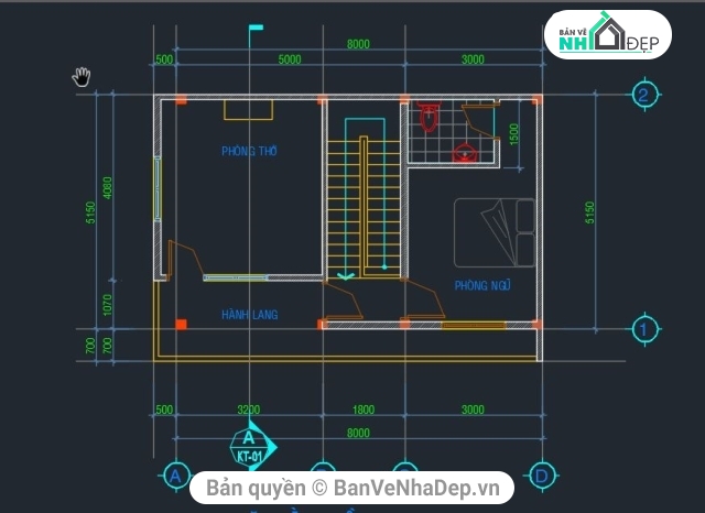 nhà phố 3 tầng,bản vẽ 3 tầng,bản vẽ cad nhà phố,nhà phố 3 tầng 5.15x8m,Bản vẽ nhà phố 3 tầng,file cad 3 tầng,Nhà phố 3 tầng